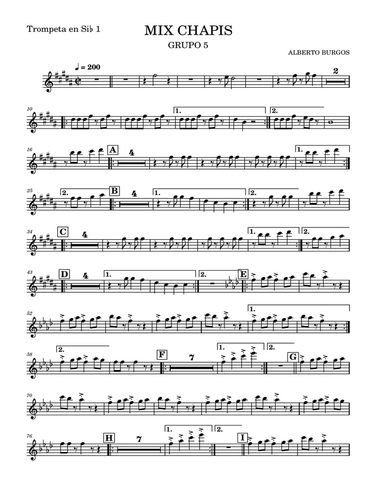 Basprim: Trompeta en Si♭ 1 | PDF