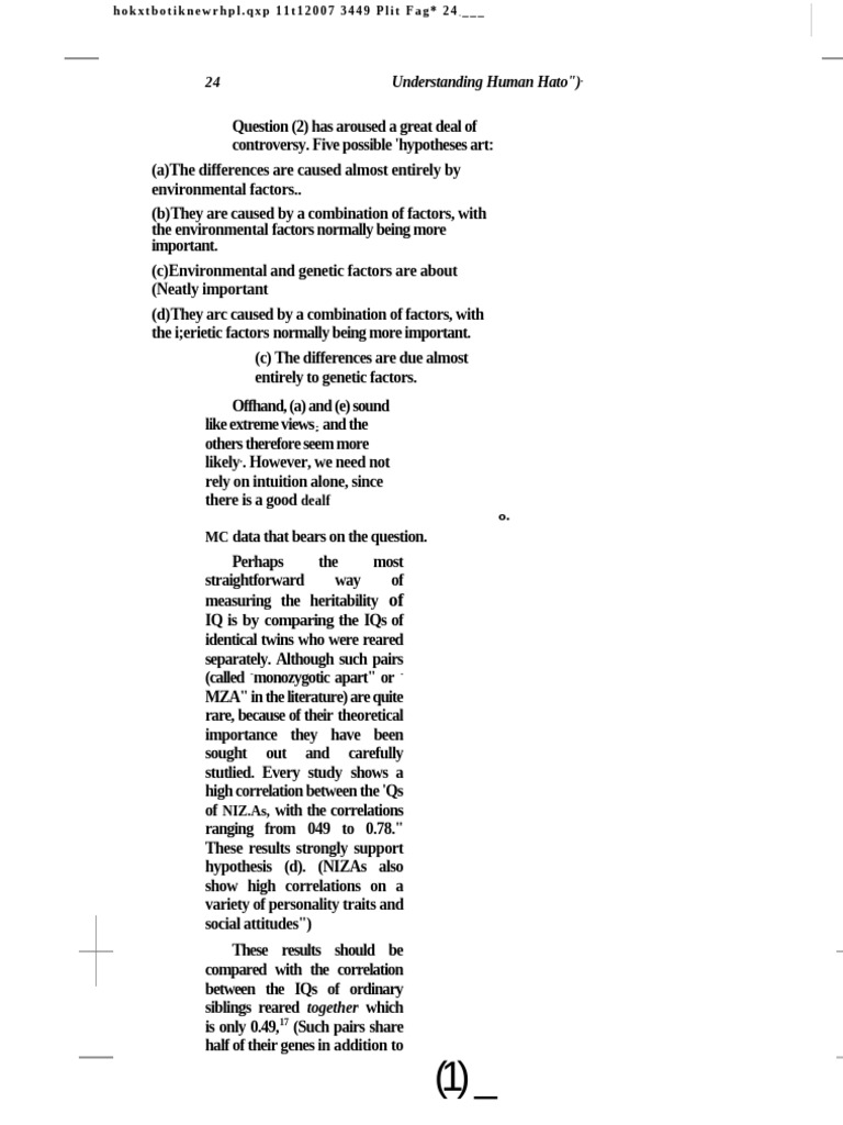 Heritability of IQ: Genetic vs. Environmental Factors | PDF ...