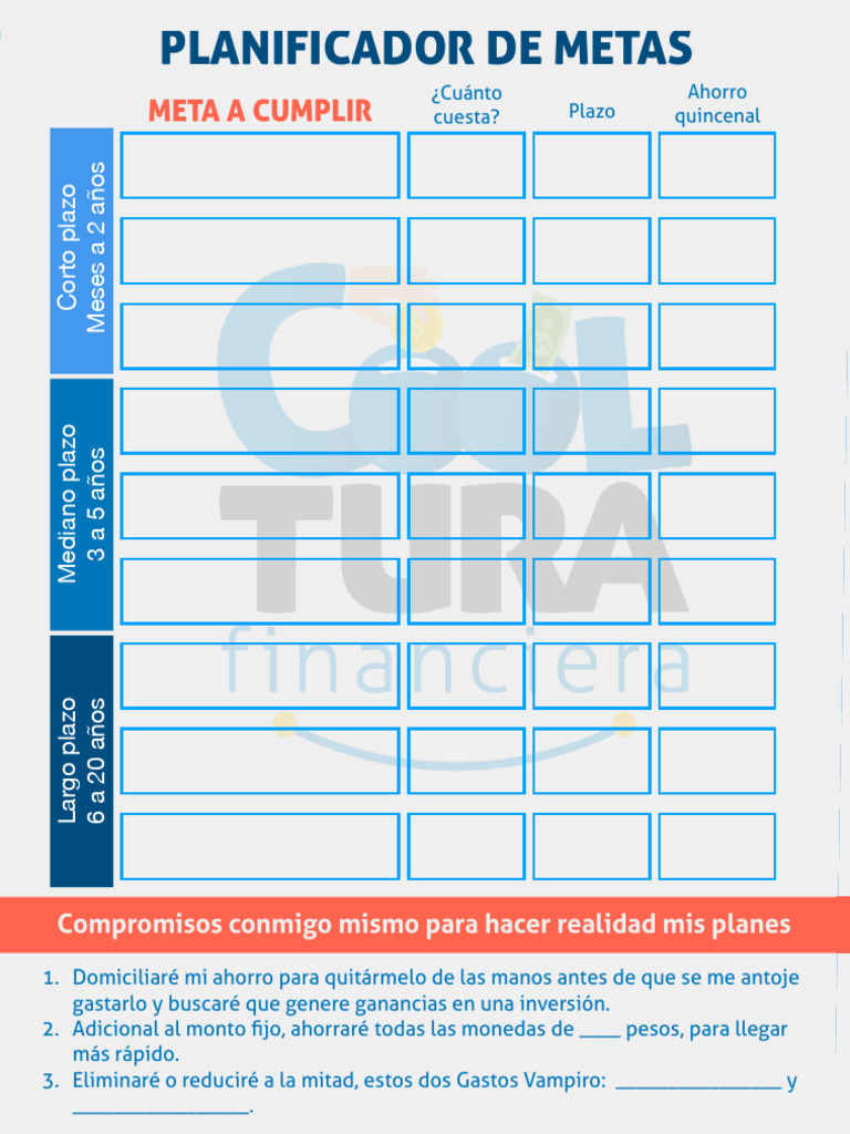 Planificador de Metas 1 | PDF
