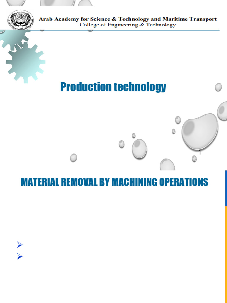 Lecture 10-Machining Operations A | PDF | Machining | Tools