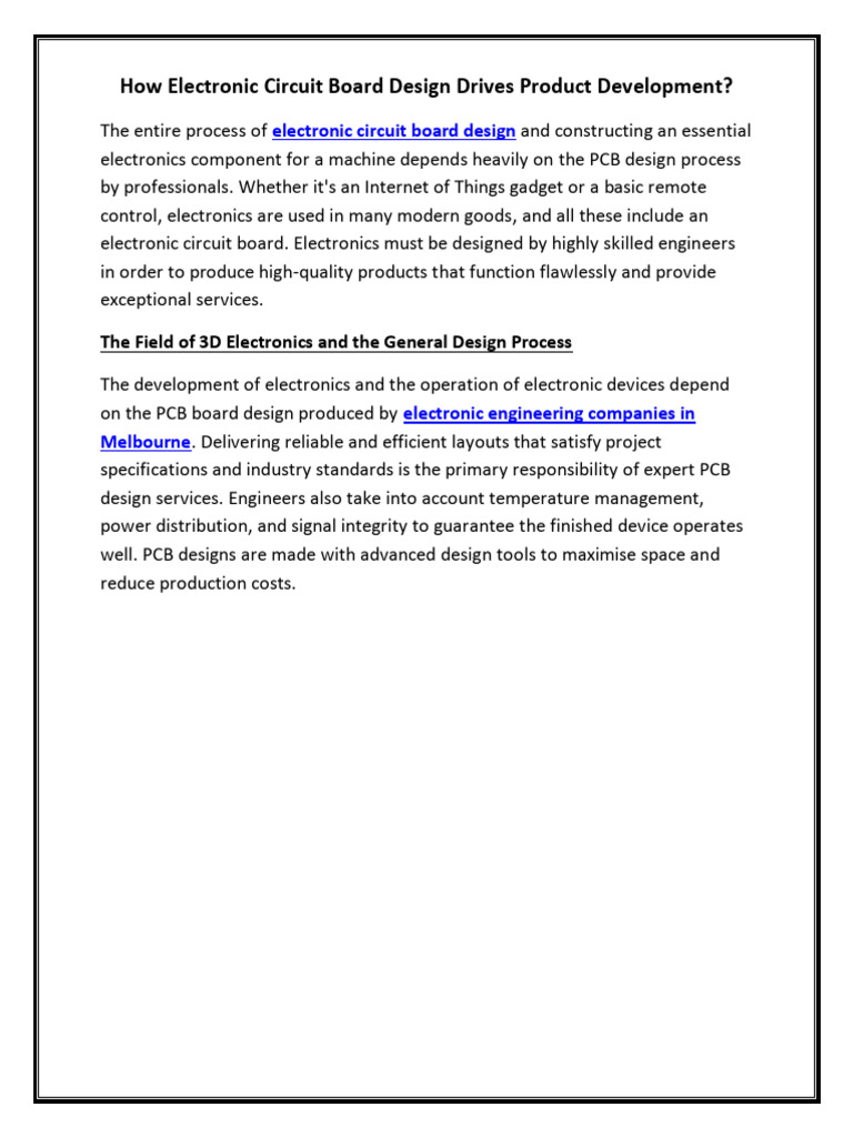 PCB Design's Impact on Electronics Development | PDF