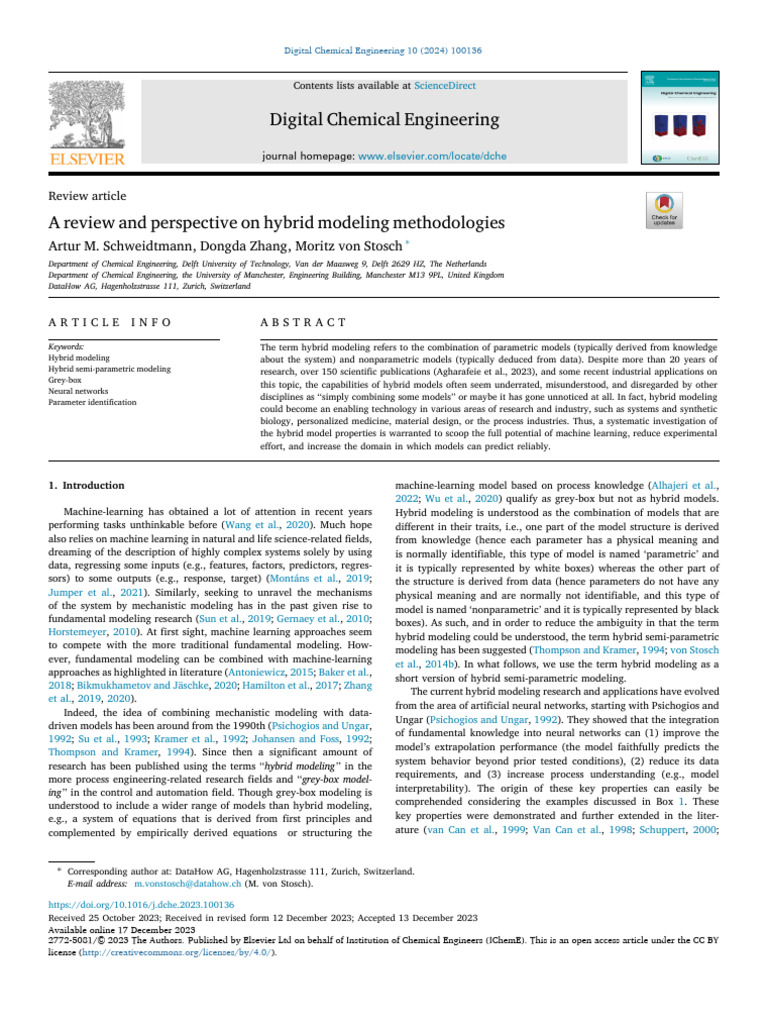 Hybrid Modeling Methodologies Review | PDF | Machine Learning ...