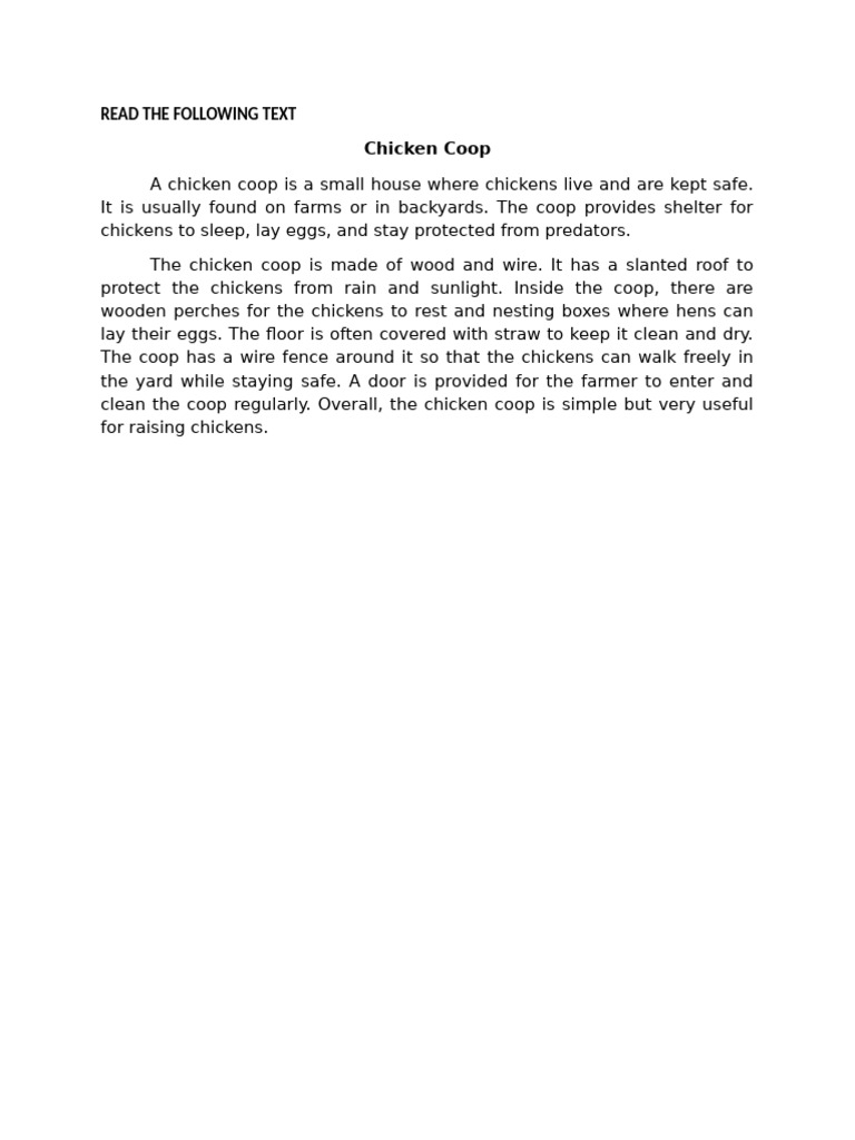 Chicken Coop | PDF