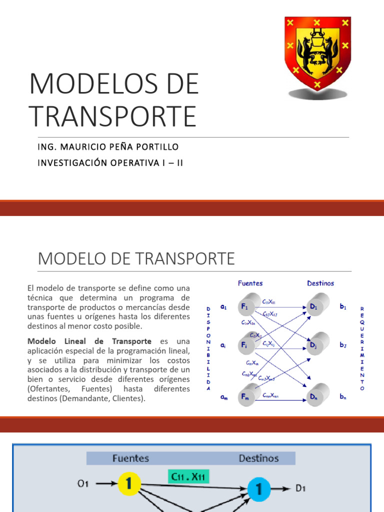 Modelos de Transporte en Optimización | PDF | Programación lineal ...