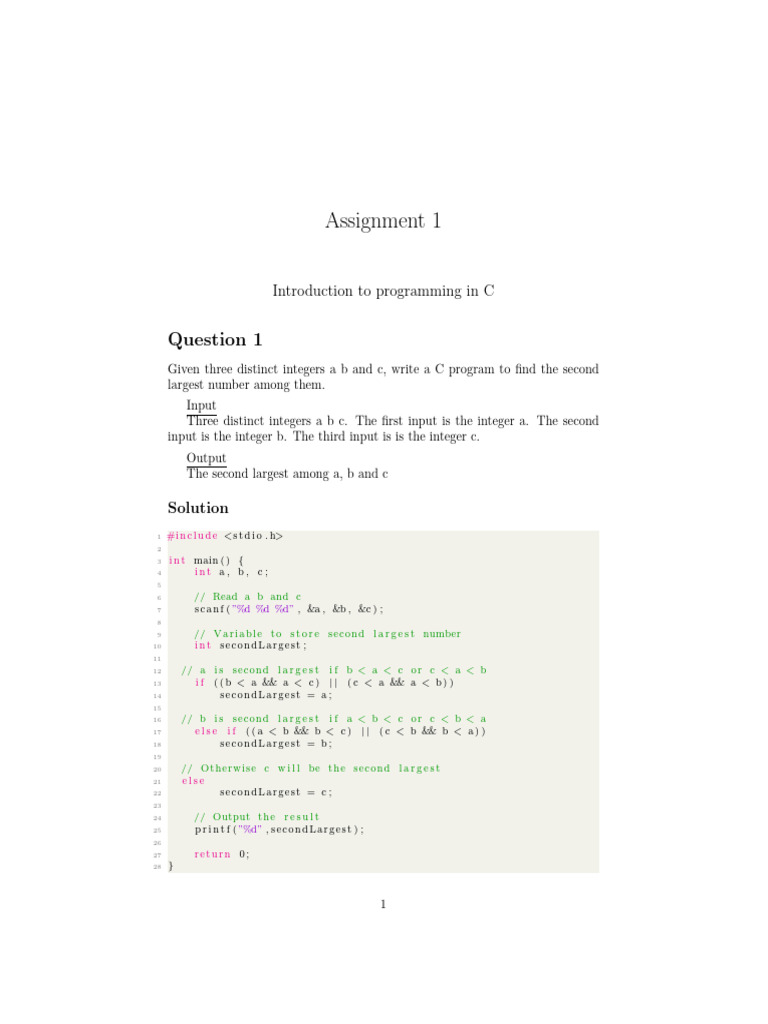 Assignment 1 Solutions 2025 | PDF | Area | Computer Science