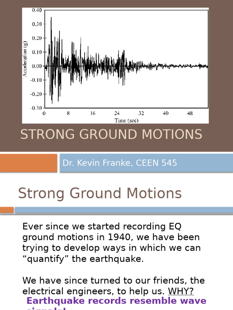 Understanding Strong Ground Motions | PDF | Spectral Density | Amplitude