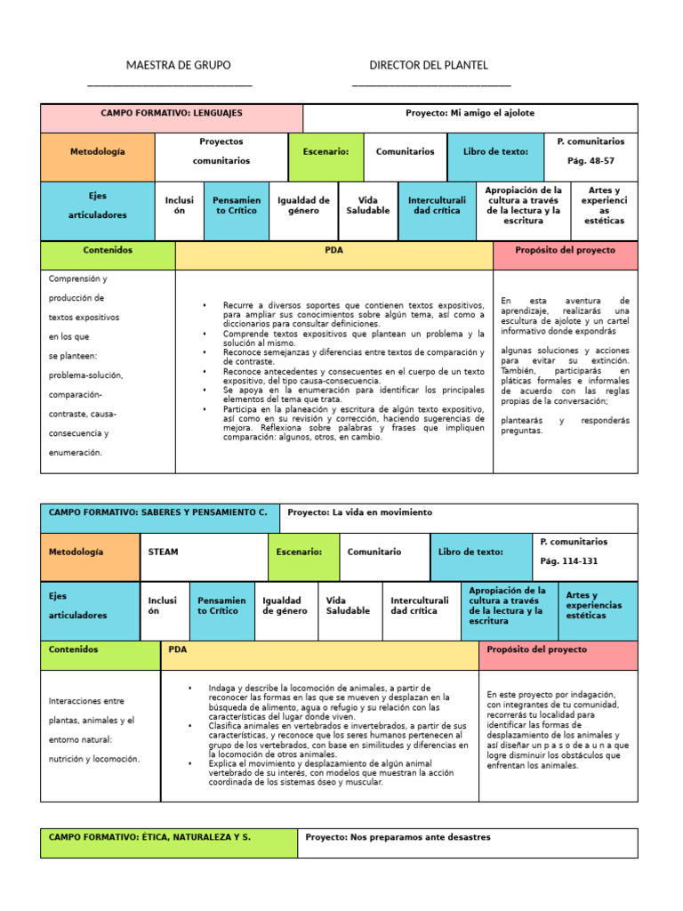 Proyectos educativos comunitarios en aula | PDF | Aprendizaje | Pensamiento