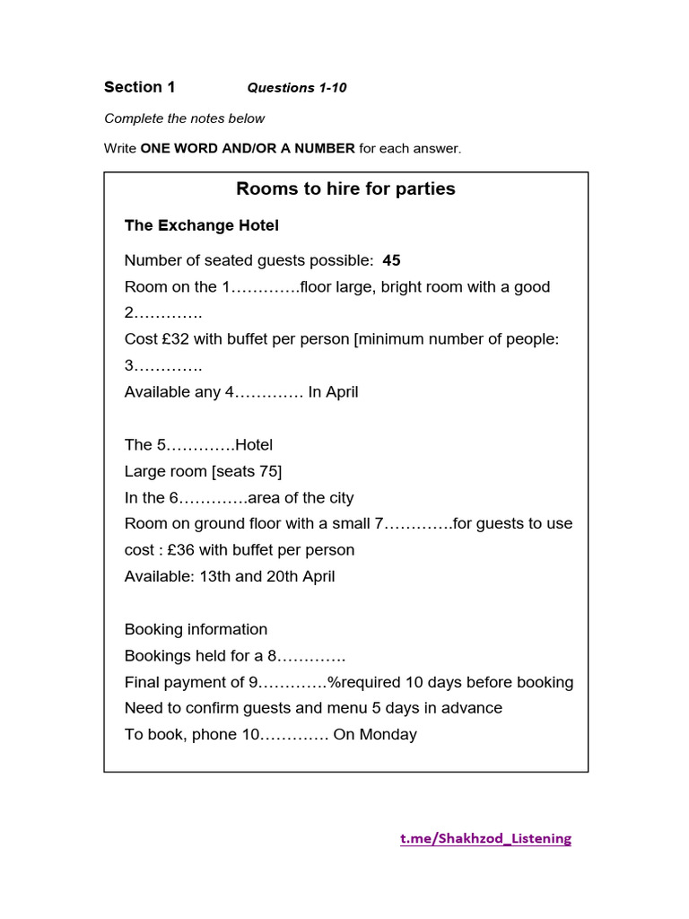 Real Exam Paper L7 | PDF