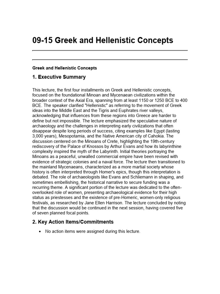 09-15 Greek and Hellenistic Concepts | PDF | Mycenaean Greece | Greeks