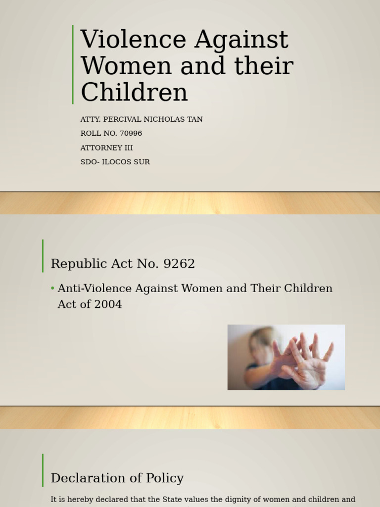 VAWC | PDF | Violence | Domestic Violence
