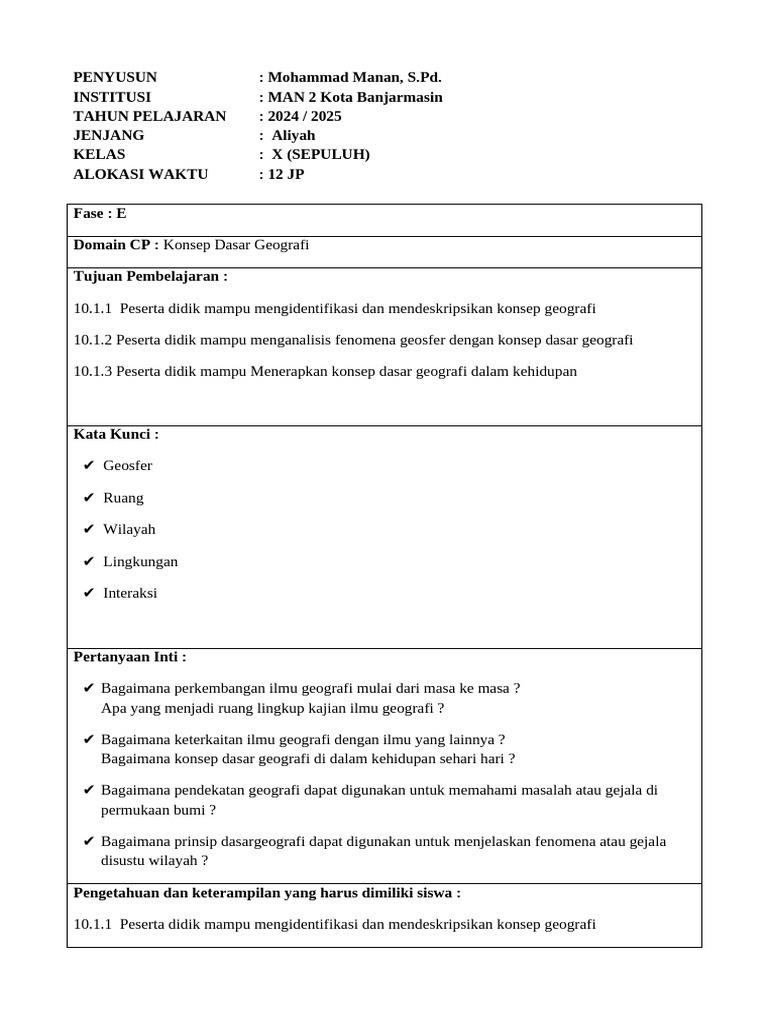 Modul Ajar 1 | PDF | Karier & Perkembangan | Seni & Disiplin Bahasa