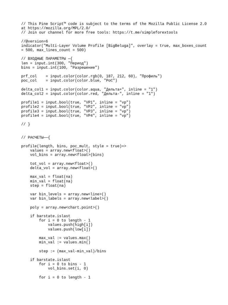 Multi-Layer Volume Profile Script | PDF