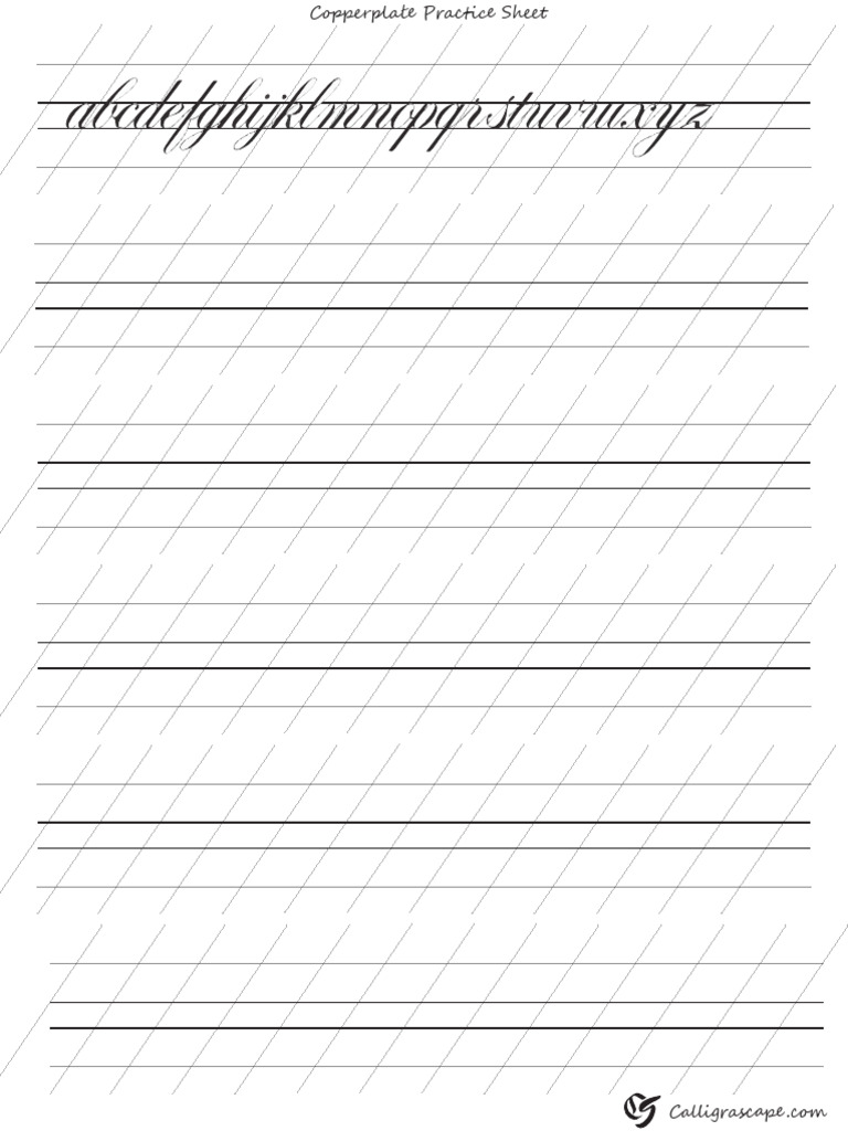 Calligraphy Worksheet | PDF