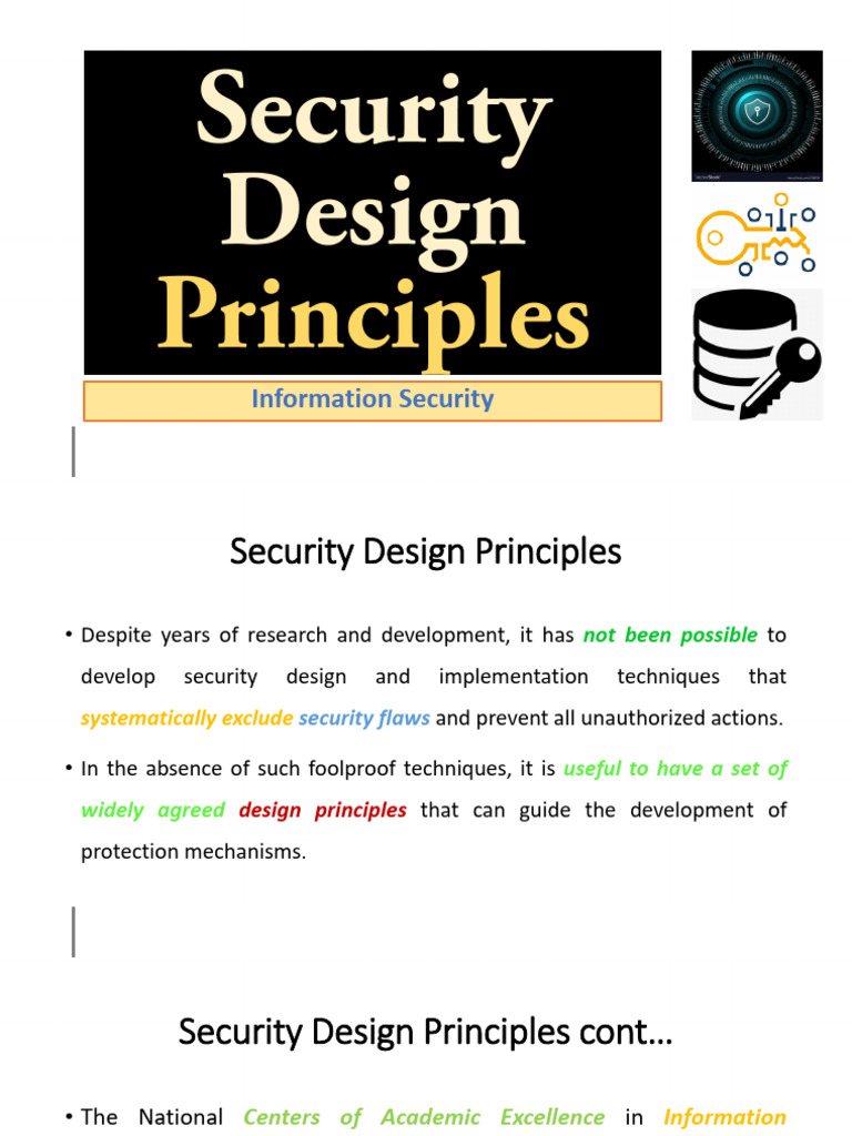 Key Security Design Principles Explained | PDF | Security | Computer ...