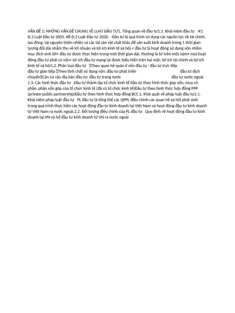 Luat Dau Tu | PDF