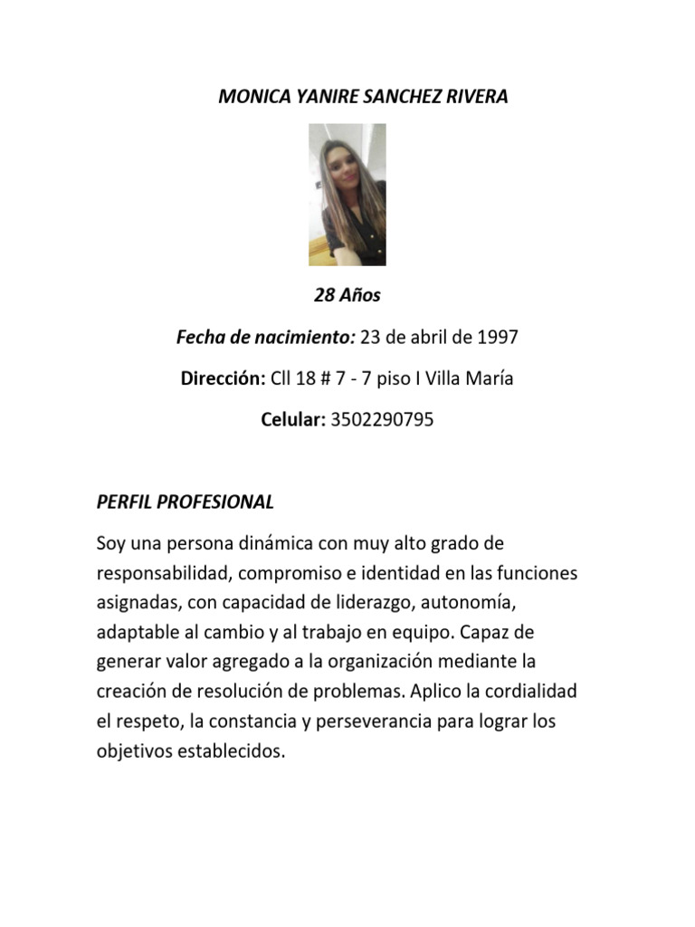 Monica Yanire Sanchez Rivera | PDF