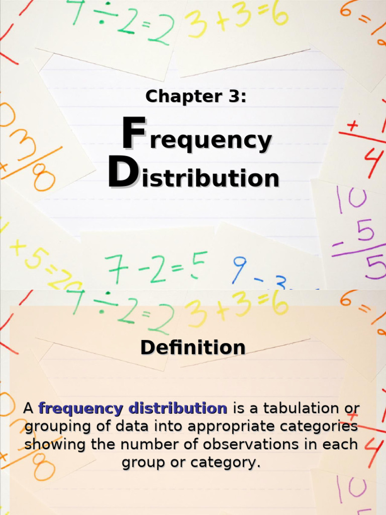 Chapter 3 Frequency Distribution 1 | PDF
