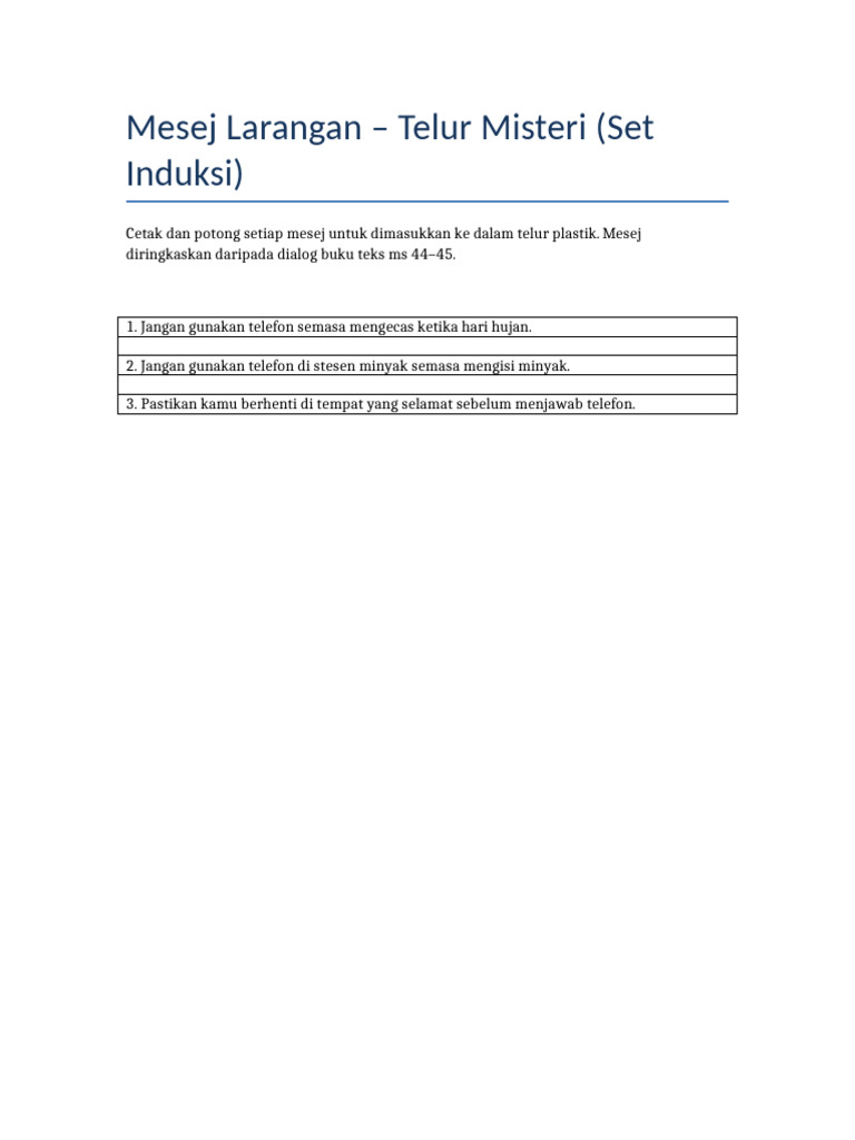 Mesej Telur Set Induksi | PDF