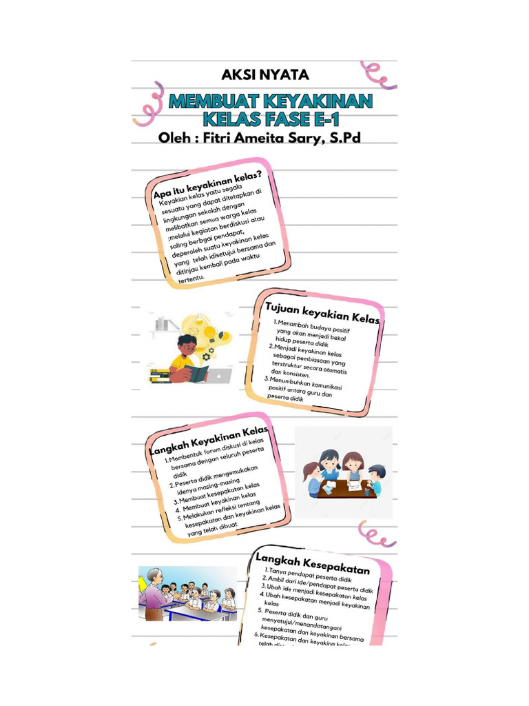 Aksi Nyata Pembuatan Keyakinan Kelas | PDF