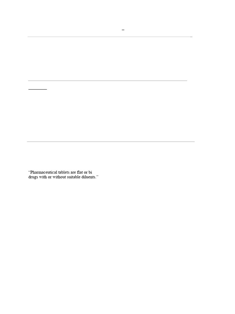 Overview of Tablet Dosage Forms | PDF | Tablet (Pharmacy) | Chemical ...