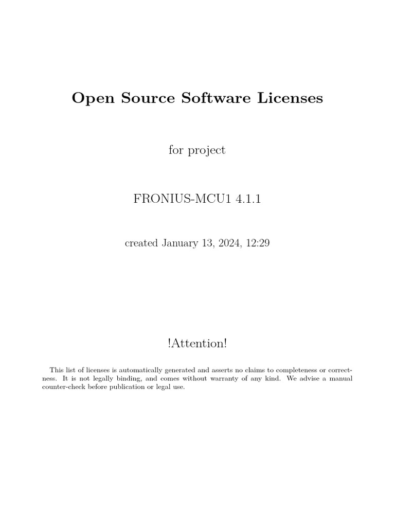 Open Source Software Licenses Overview | PDF | Library (Computing ...