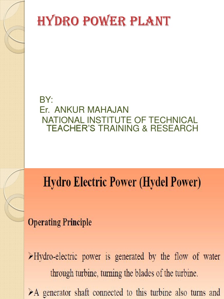 Hydro Power Plant Components Guide | PDF