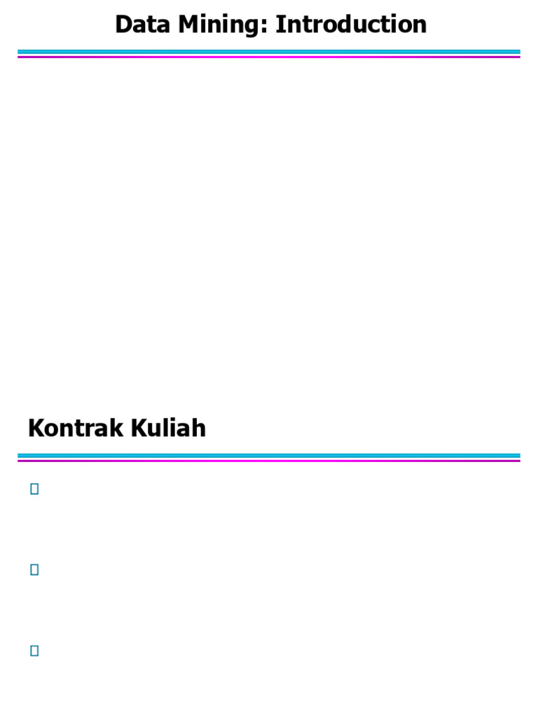Pengenalan Data Mining dan Aplikasinya | PDF