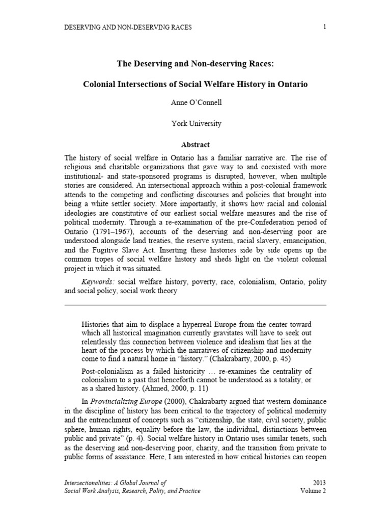 Deserving and Nondeserving Races | PDF | British Empire | Abolitionism