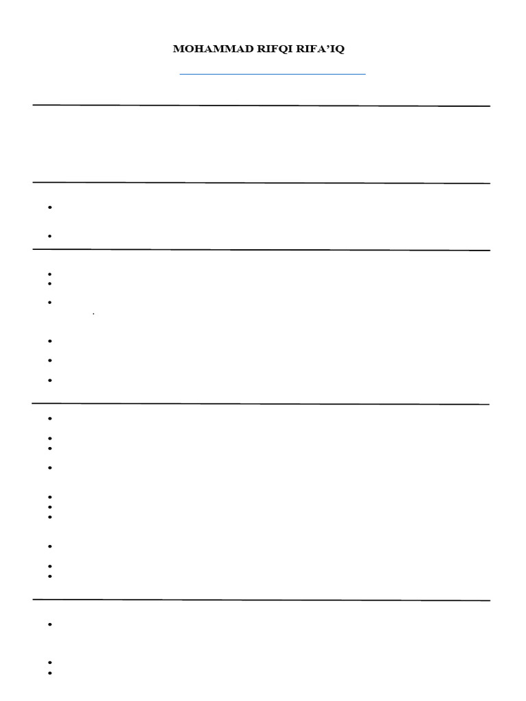 CV - M. Rifqi Rifa'iq | PDF