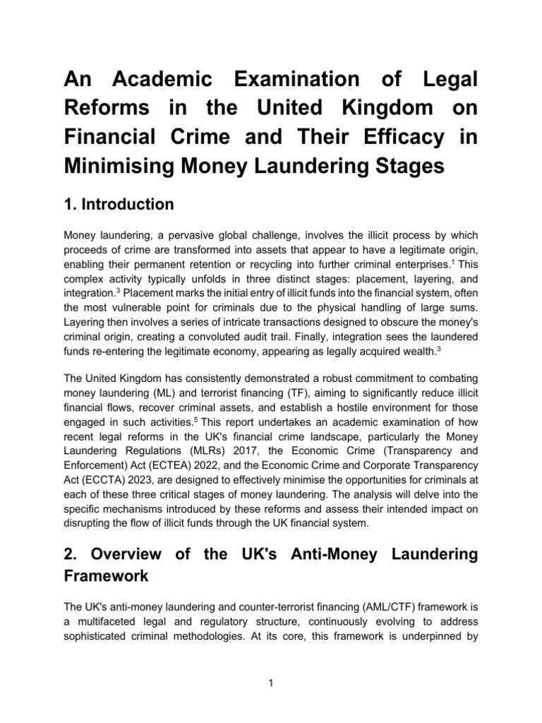 An Academic Examination of Legal Reforms in The United Kingdom On ...