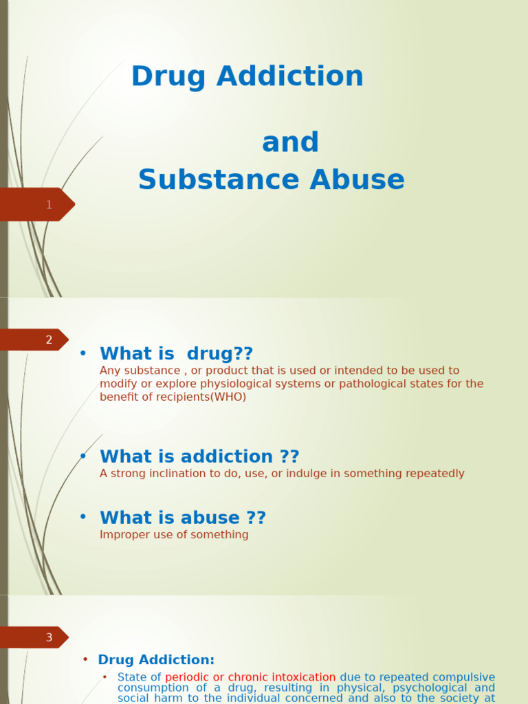 Understanding Drug Addiction and Dependence | PDF | Substance Abuse ...