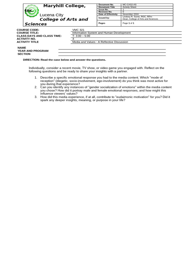 Mc-cas2-As VMC 321 Activity 3 | PDF