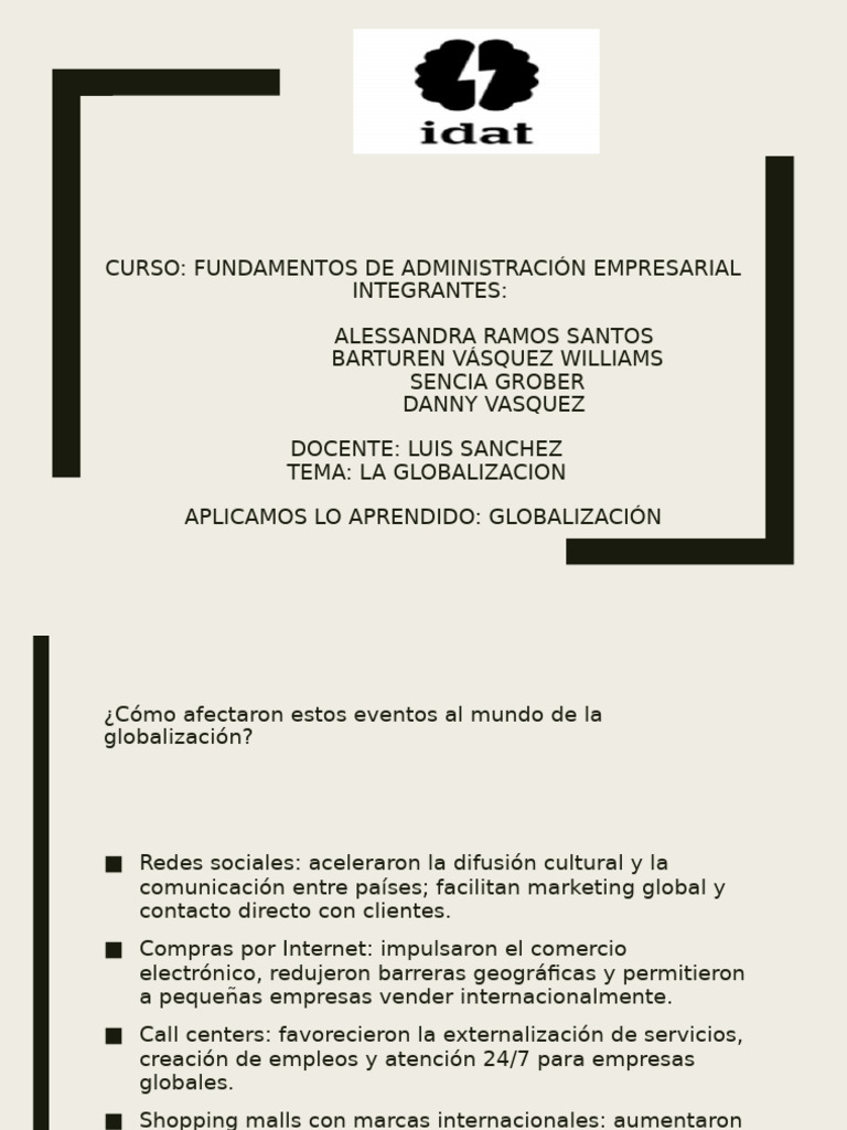 Impacto de la Globalización en Negocios | PDF
