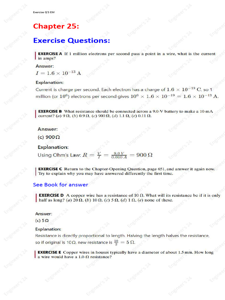 Exercise Questions | PDF