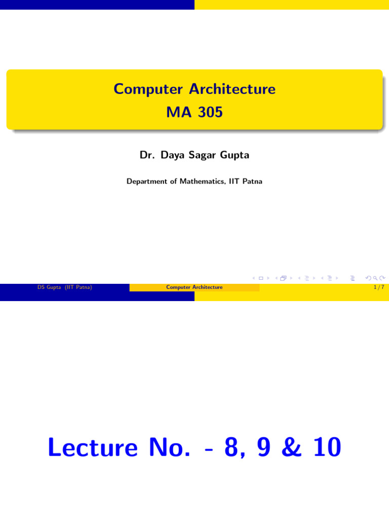Overview of Computer Architecture Concepts | PDF