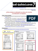 Cómo Afectan La Crisis y Los Recortes en Educación