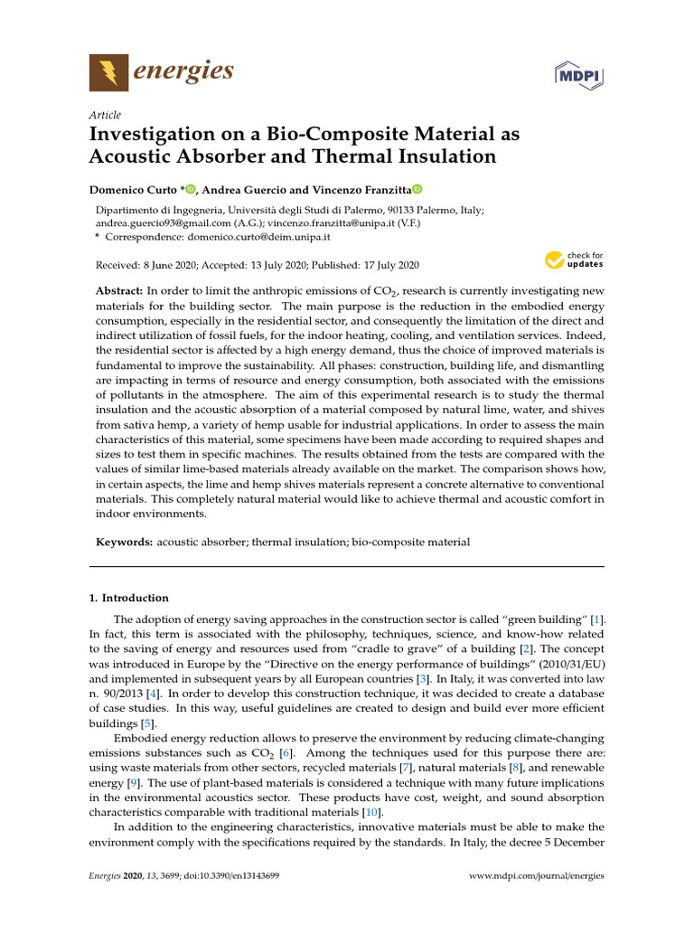 Investigation On A Bio-Composite Material As Acous | PDF | Strength Of ...