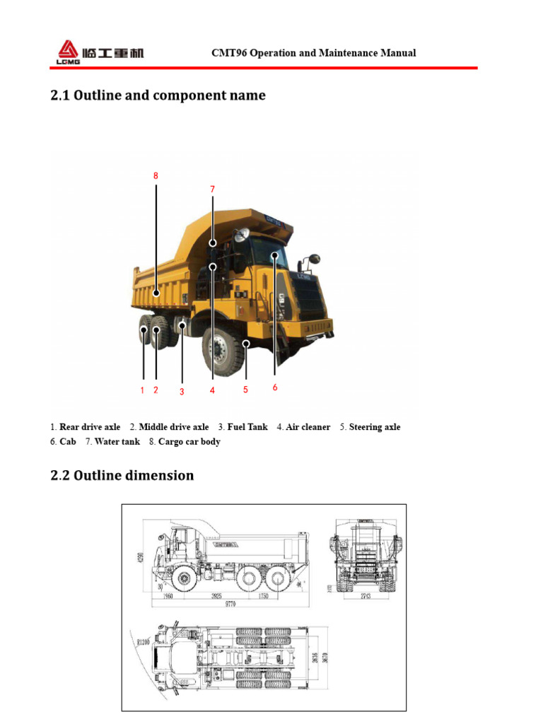 CMT96 Dumper Operation Manual | PDF | Truck | Axle