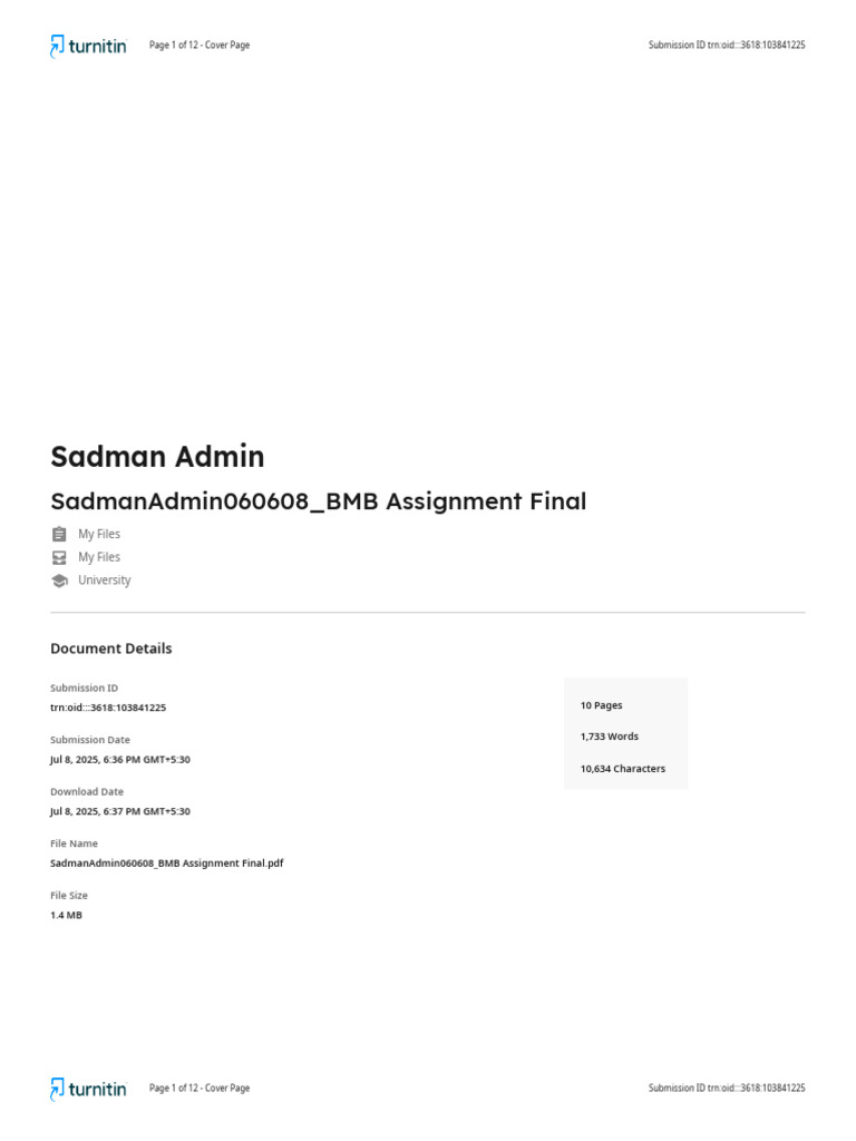 SadmanAdmin060608 - BMB Assignment Final 2 | PDF | Cellular Respiration ...