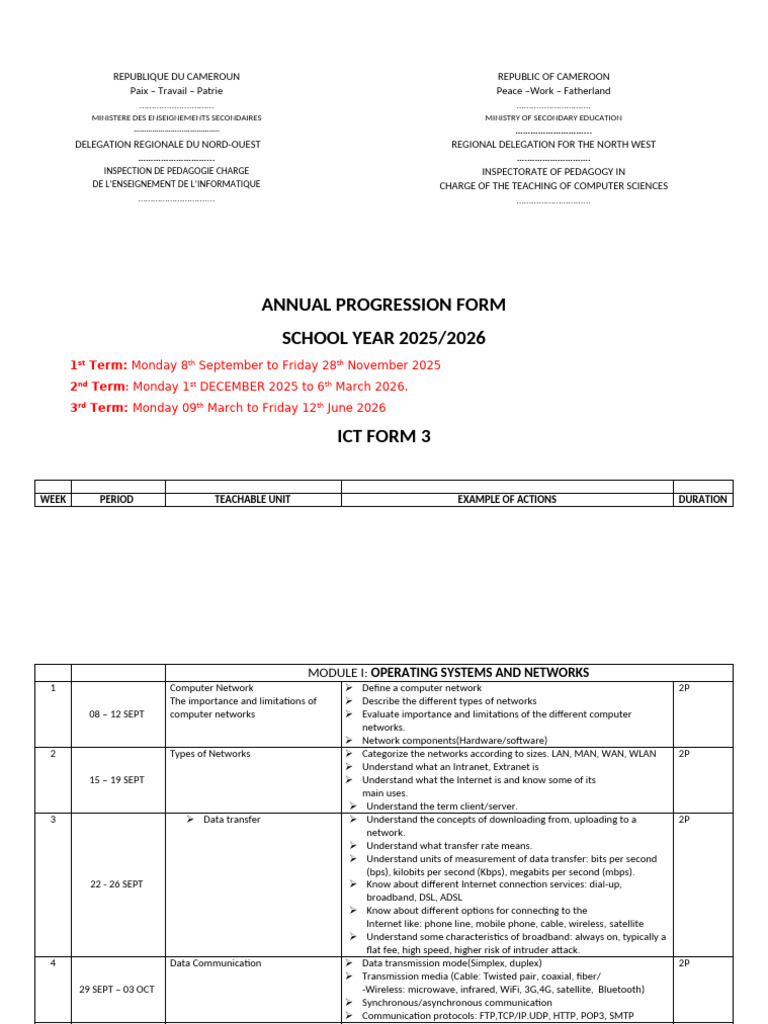 NW ICT F3 Progression 2025-2026 | PDF | Spreadsheet | Computer Engineering