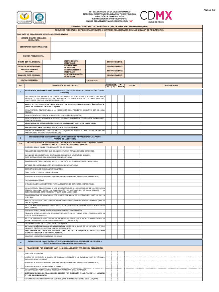 Copia de CHECK - LIST - 2016 - OK - MODIFICADO PARA EXPDIENTE UNICO DE ...