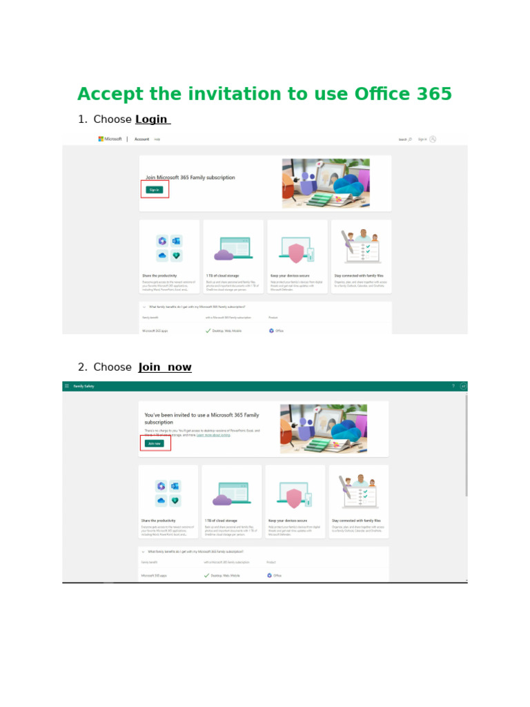 Accept The Invitation To Use Office 365 | PDF
