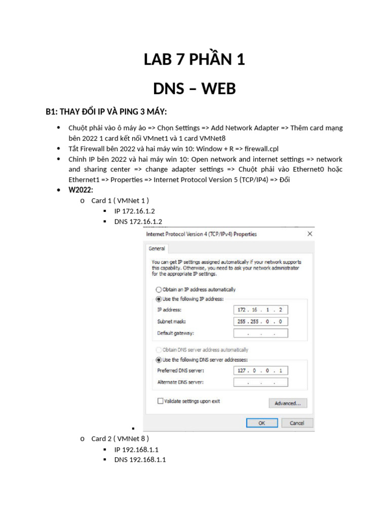 LAB 7 PHẦN 1 | PDF