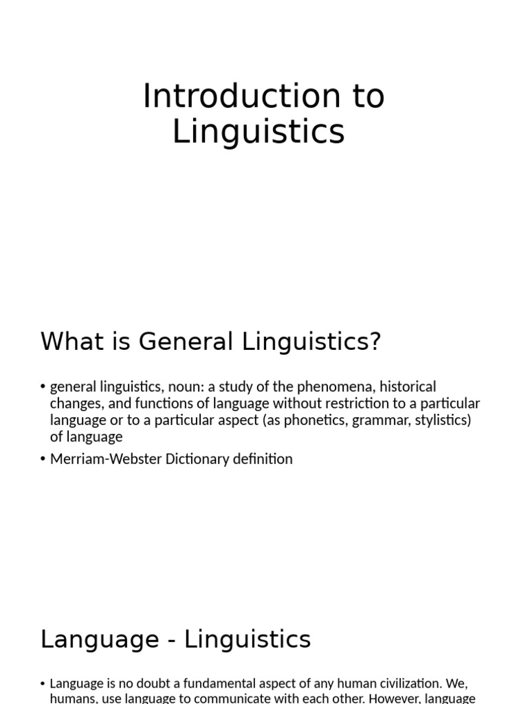 Overview of General Linguistics Concepts | PDF | Linguistics | Semantics