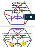 Analytic Geometry Chapter One Fundamental Concepts 1.3 Division of A Line Segment