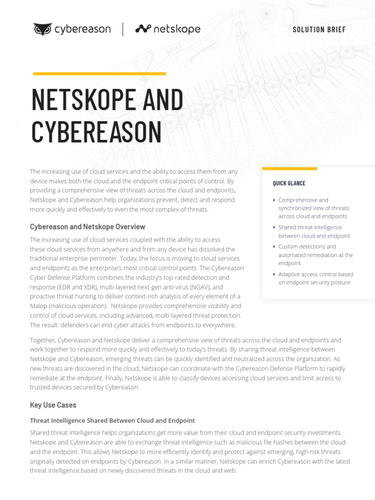 Cloud and Endpoint Threat Defense Solutions | PDF | Security | Computer ...