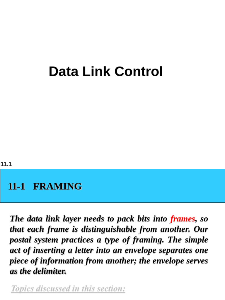 Data Link Control 16.7.25 | PDF | Transmission Control Protocol ...