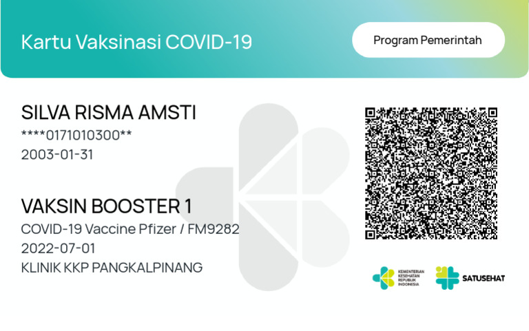 Vaccine Certificate Dose 3 Silva Risma Amsti 294 | PDF