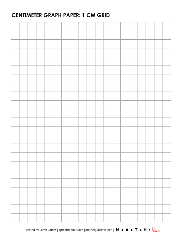 Centimeter Graph Paper Overview | PDF
