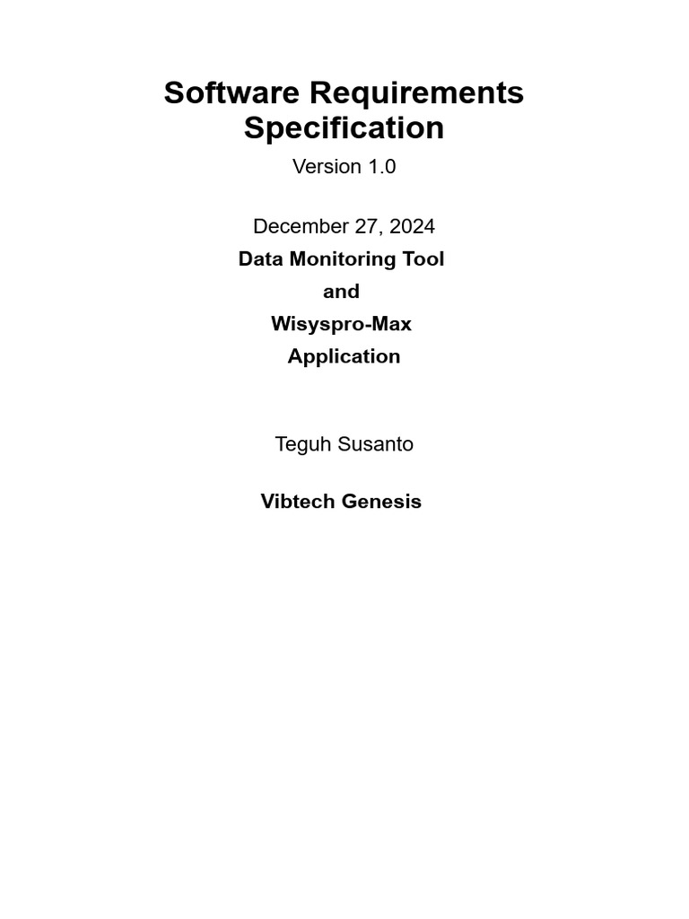 Wisyspro-Software Requirement Specification | PDF | File Transfer ...